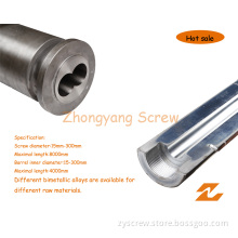 Bimetallic Screw Barrel for PE PP Recycling Granulation